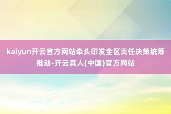 kaiyun开云官方网站牵头印发全区责任决策统筹推动-开云真人(中国)官方网站