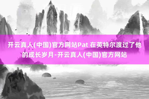 开云真人(中国)官方网站Pat 在英特尔渡过了他的成长岁月-开云真人(中国)官方网站